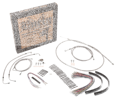 Cable kit braid 13" bar no-ABS FLHT14-16 (IT)