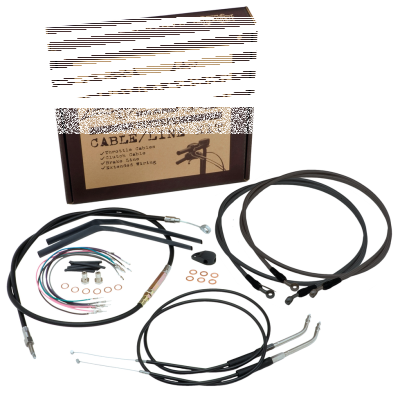 Cable kit black 14" bar ABS FLST+FXSB11- (IT)