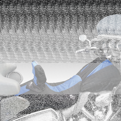Bikesheath Seat/tankcover L blk/blue (IT)