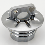 Black D Gas cap non-vented w/key sat.brs