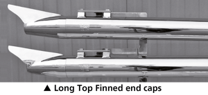 MCJ End Caps Royal 80 Long Finned Chrome (IT)