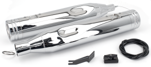 MCJ 120 Striped End Cap FLH/T17-21 Chr (IT)