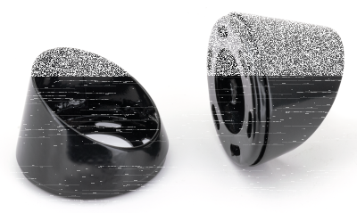 MCJ End Caps Race 90 Taper Slash Gls Blk (IT)