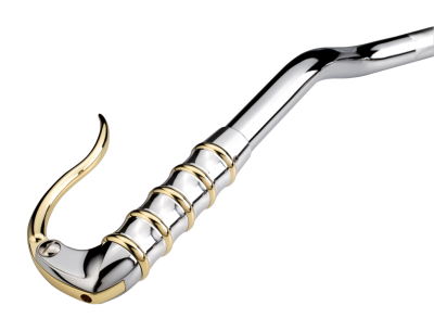 K-Tech vintage grip inverted Blk.Alu/brs (IT)