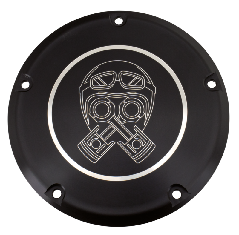 Piston Helmet Derby Cvr Blk FLH/T16-up (IT)
