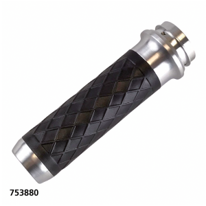 Lthr Moto Grips Natur/Blk Diamond TBW (IT)