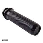 Lthr Moto Grips Blk/Blk Ribbed TBW