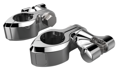 Chr Hingeless Clamps w/Clevis 1-1/4" clm (IT)