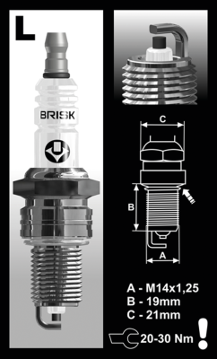 Each Brisk LR14YC Spark Plug (IT)
