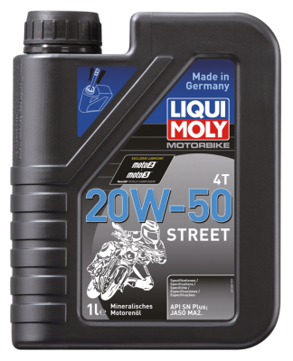 1l Motorbike Oil 4T 20W-50 Street