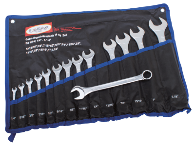 14Pc Combination spanner set 1/4"-1-1/4" (IT)