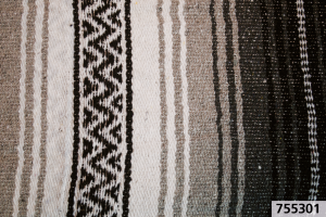 Mexican blanket Charcoal/Silver/wht/blk (IT)