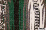 Mexican blanket Forest green/charcoal/wh