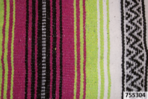 Mexican blanket Pink/apple green/white