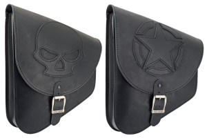 Texas Leather Skull Swingarm Bag Black (IT)