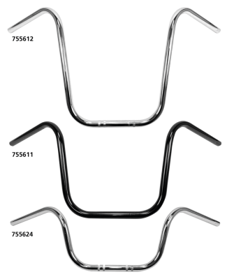 7/8" Handlebars Ape Hanger 12" CHR (IT)