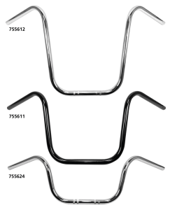 7/8" Handlebars Ape Hanger 9" CHR