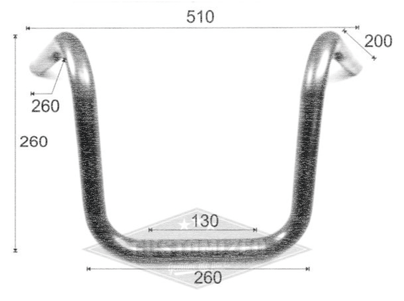 7/8" chrome Drag Bar 32" no dimple (IT)