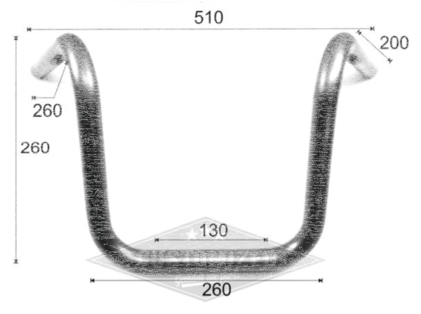7/8" chrome Drag Bar 32" no dimple (IT)