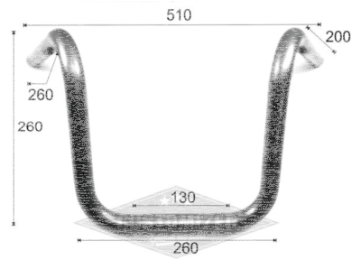 7/8" chrome Drag Bar 32" no dimple (IT)