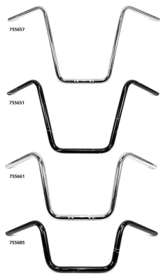 1" Ape Hanger 17" CHR non-dimpled (IT)