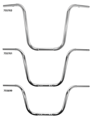 1" Classic Fat Ape Hanger 12" CHR TBW