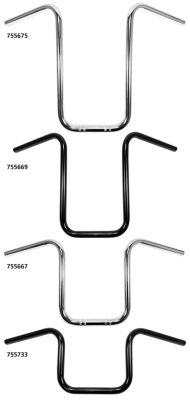 1" Handlebars Narrow Ape Hanger 9" BLK