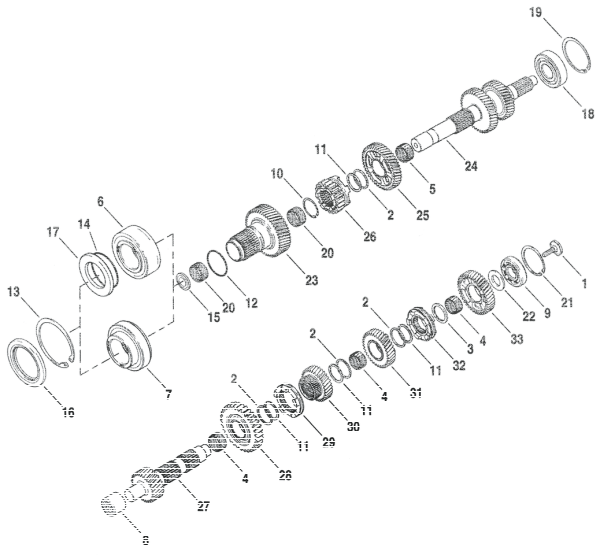 GEAR, COUNTERSHAFT, 1ST XL06-22 (IT)