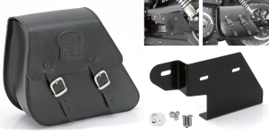 Texas Leather Dyna Swingarm bag w/brckt