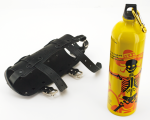 Black Holder with Aluminum Drink Bottle