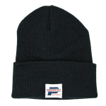 DAILY BEANIE BLK with WHITE LABEL