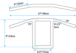 ZCP Chrome Window bars dimpled 10" (IT)