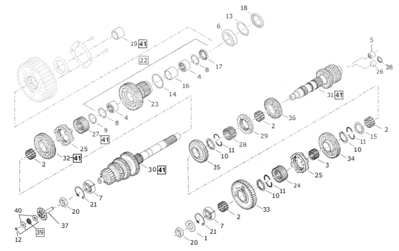Output gear assy (IT)