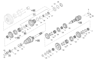 Output gear assy (IT)