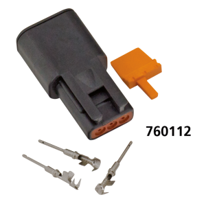 DTM 3-Pos Recept w/ Terminals & Wedge (IT)