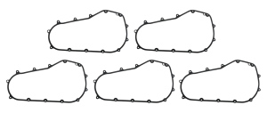 5Pck ME18-UP Softail primary Gasket (IT)