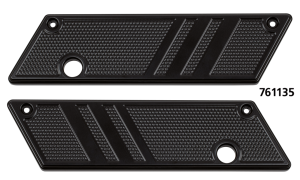 Latch covers black anodised FLH/T93-13 (IT)