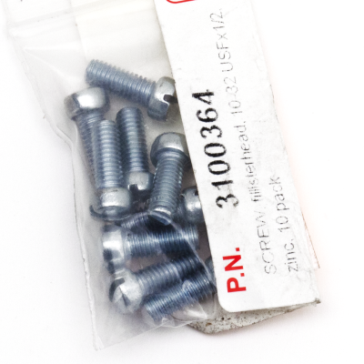 10pck Fillisterhead screw 10-32x1/2 zinc (IT)
