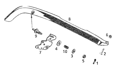 Chain guard mount kit 45CI36-52 chrome (IT)