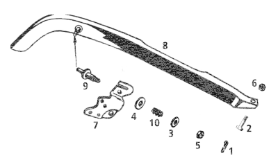 Chain guard mount kit 45CI36-52 White pl (IT)
