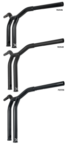 BURLY DOMINATOR RAKED BAR, 12" Gl Blk (IT)