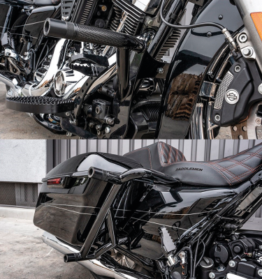 Burly Brawler Kit Rear FLH/T14-Up Black (IT)