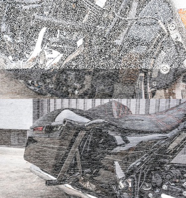 Burly Brawler Kit Rear ST18-Up Black (IT)