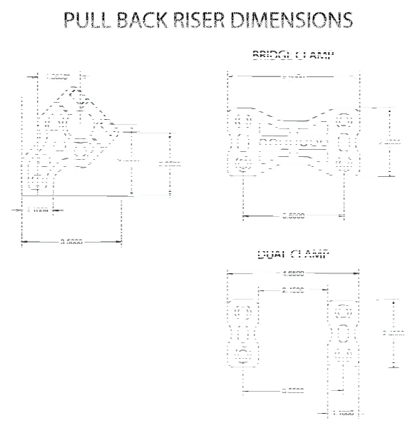 JM PB Risers 2.5" Bridge Clamp Chrome (IT)