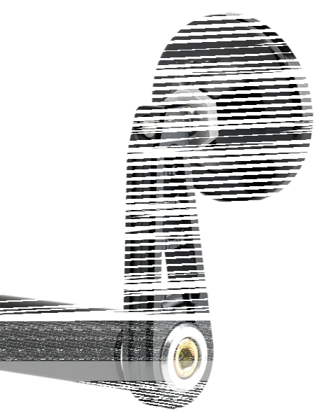 JM Bar-End Mirror 2-1/4" Stem D Black (IT)