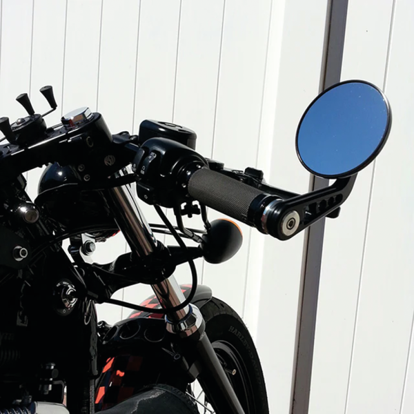 JM Bar-End Mirror 3-1/4" Stem A Black (IT)