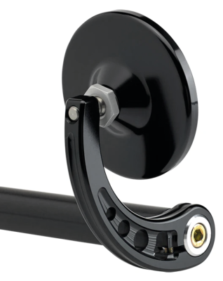 JM Bar-End Mirror 3-1/4" Stem C Black (IT)