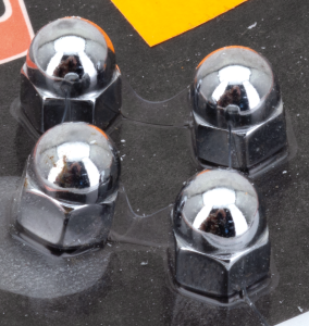 CHROME ACORN NUTS 5/16-24 UNF 4pck