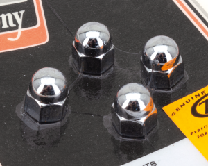 CHROME ACORN NUTS M8x1.25, 4pck