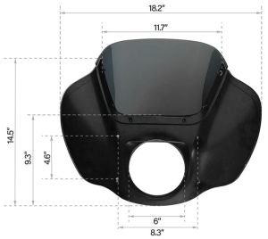 Headlight Fairing ABS Black ST18-Up